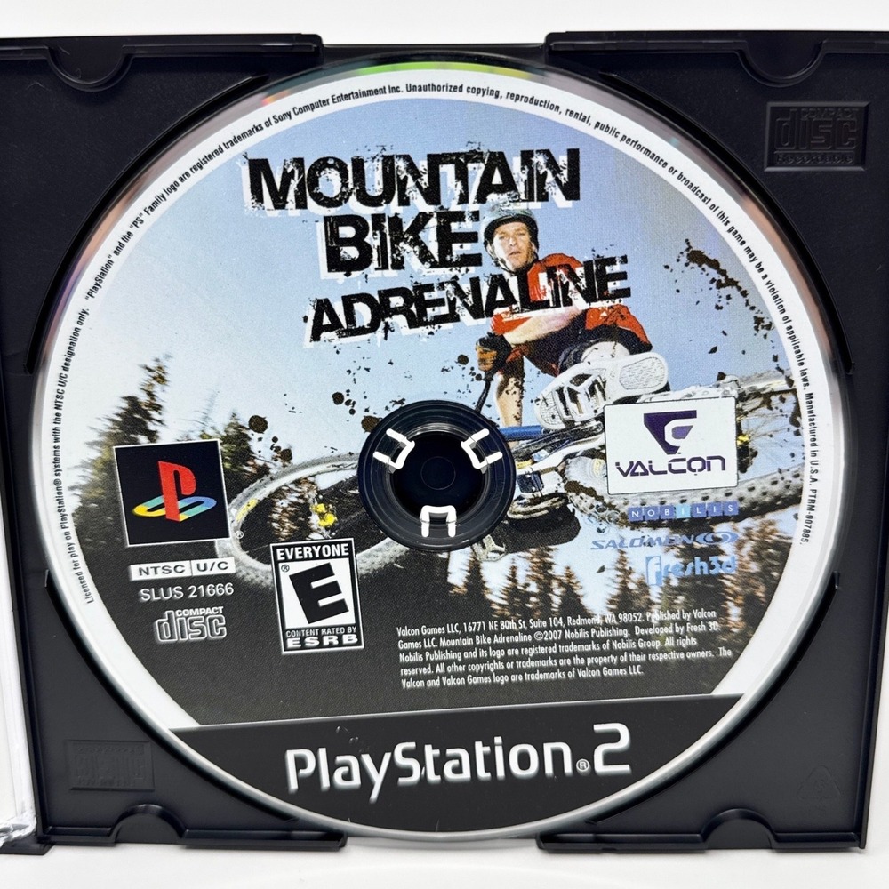 Mountain Bike Adrenaline Sony PlayStation 2 PS2 SLUS 21666 Sports Racing Game